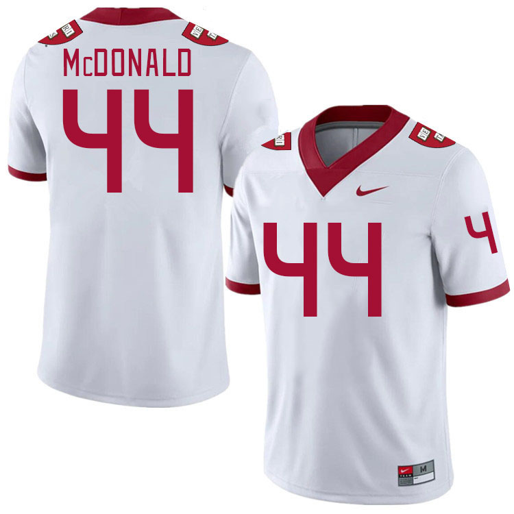 Men-Youth #44 Aaron McDonald Harvard Crimson 2023 College Football Jerseys Stitched Sale-White